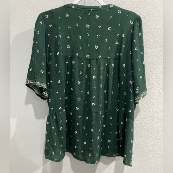 Knox Rose Green Boho Blouse - Picture 6 of 6